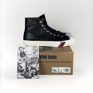 New PRO-Keds Royal Hi Leather Black Sneakers Men's Size 10 US / 43 EU‎
